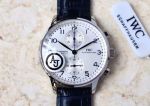 IWC Portugieser 7750 Movement 40.9mm Chronograph Leather Strap Men Watch